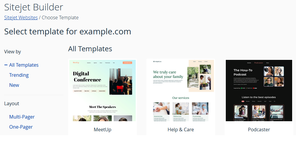 Website Builder Interface